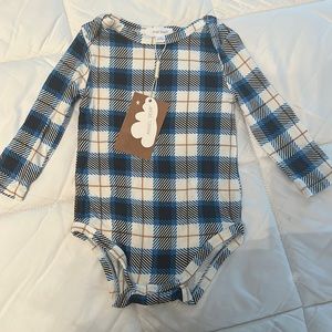 Angel Dear Plaid Long Sleeve Bodysuit